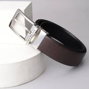 Louis Philippe Men Textured Leather Formal Belt